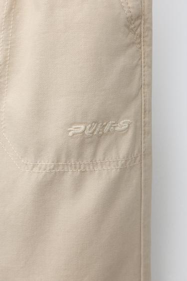 PUKAS SURF CANVAS CARGO TROUSERS - Light beige by Zara - Image 3