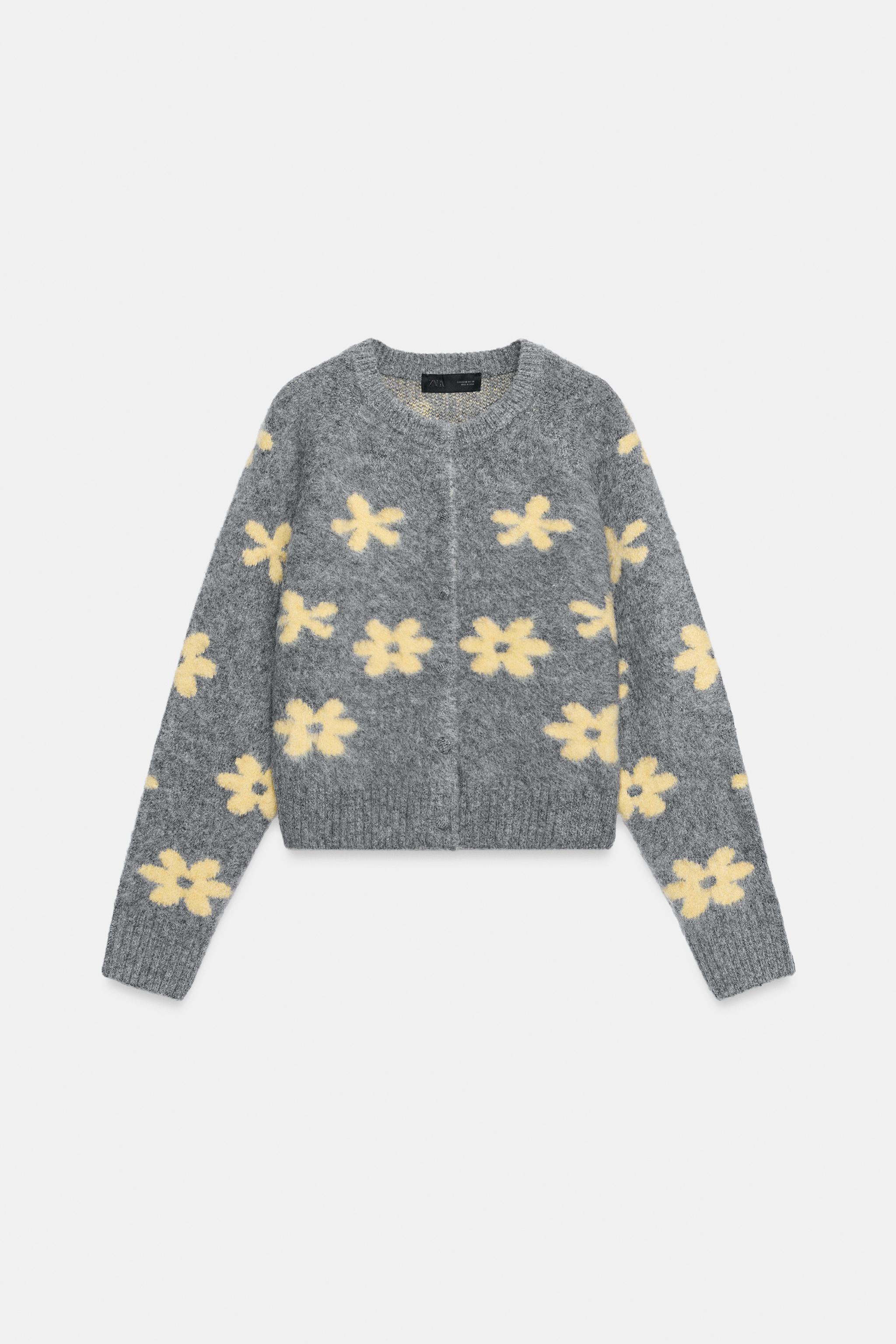 FLORAL JACQUARD CARDIGAN