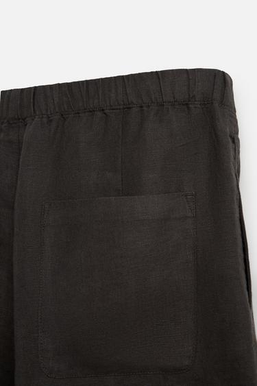 BERMUDA 100 % LIN - Gris anthracite de Zara - Image 9