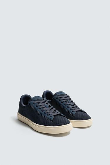 Zara MESH SNEAKERS - Blue