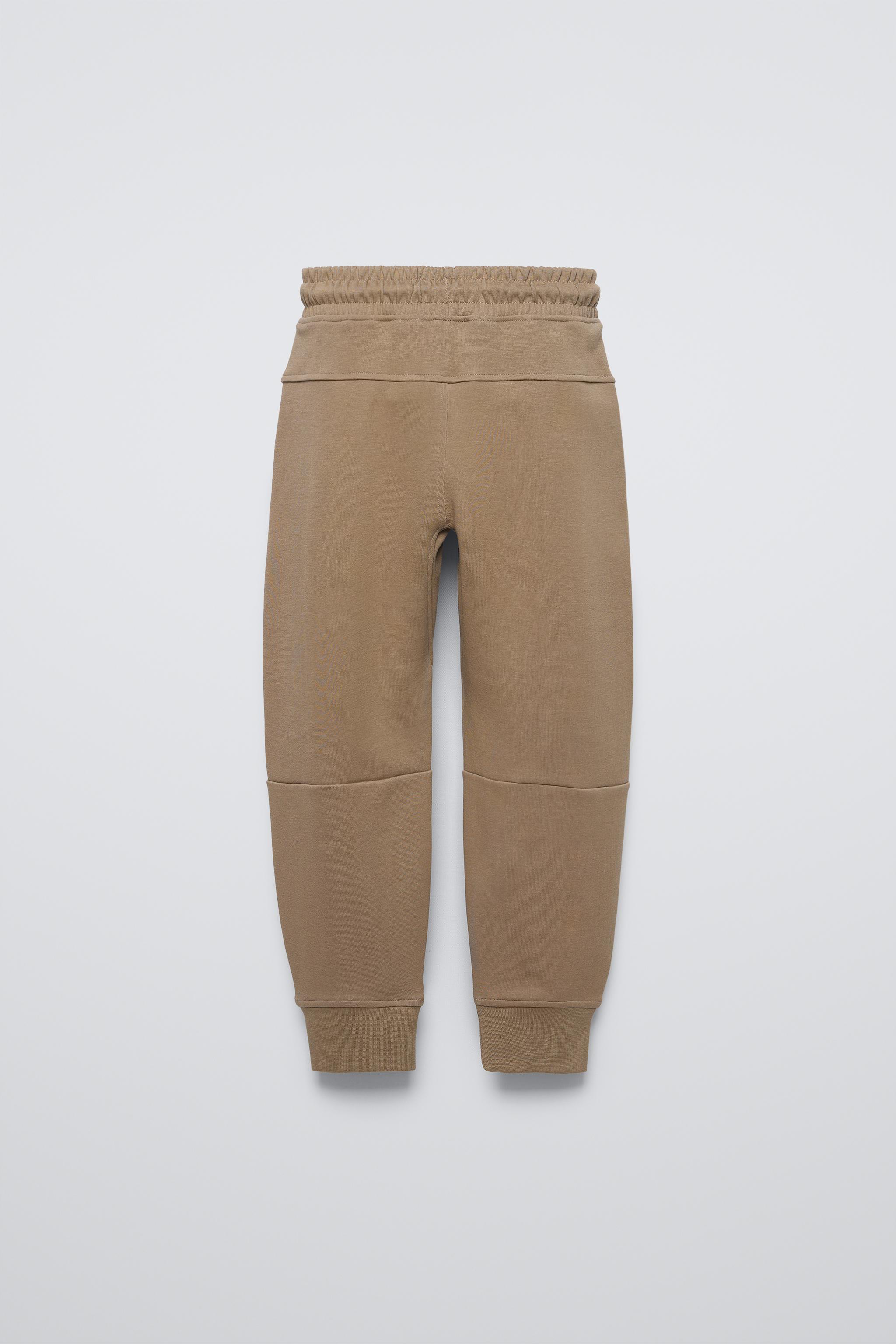 Zara Athletic Pants Mid Camel Kids