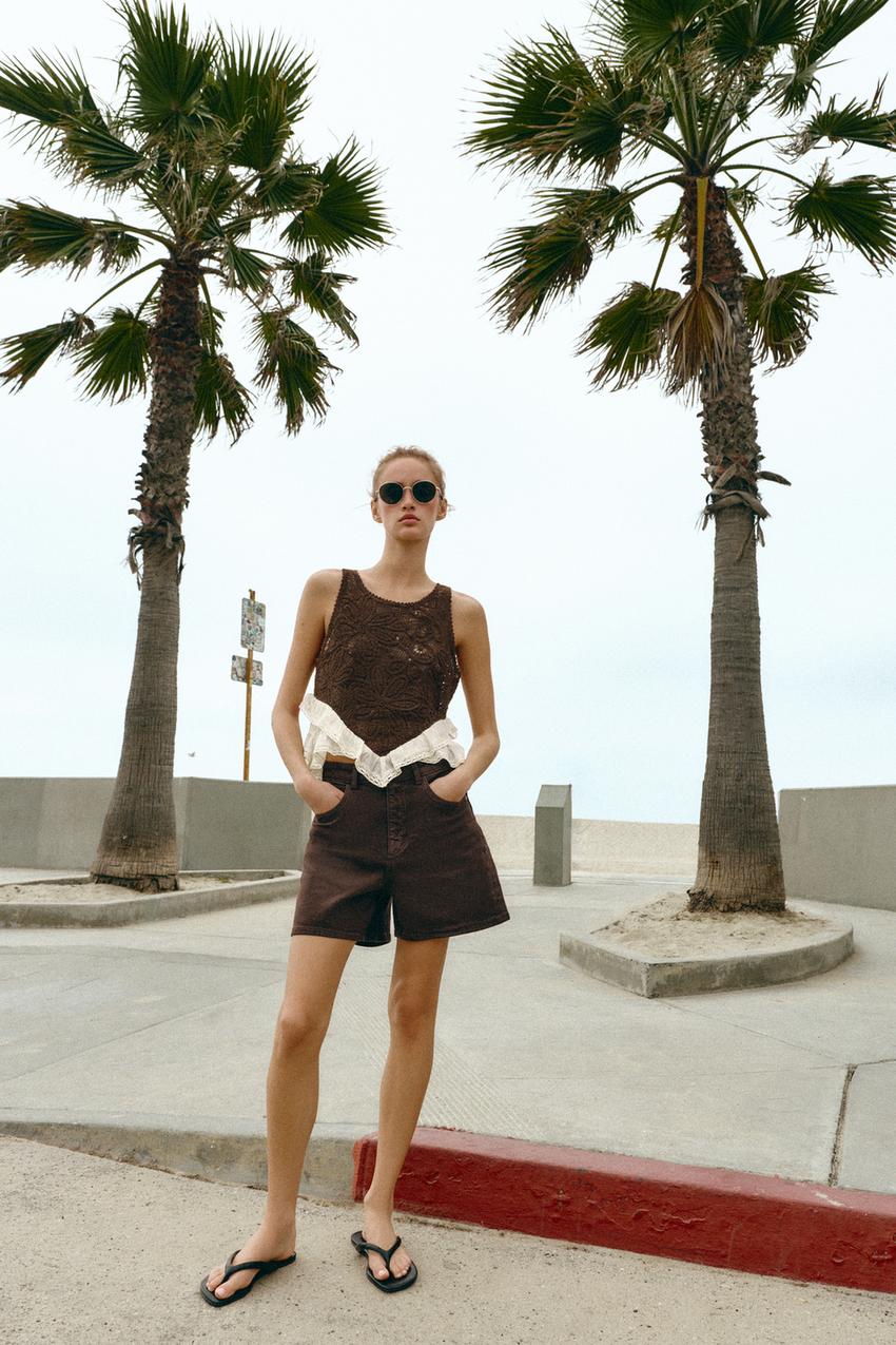 ZARA COMBINATION CROCHET TOP