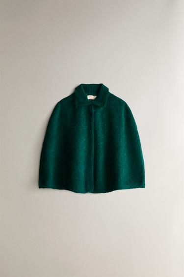 Zara KIDS' ALPACA CAPE LIMONCELLA X THE ANIMALS OBSERVATORY - Green - Image 0
