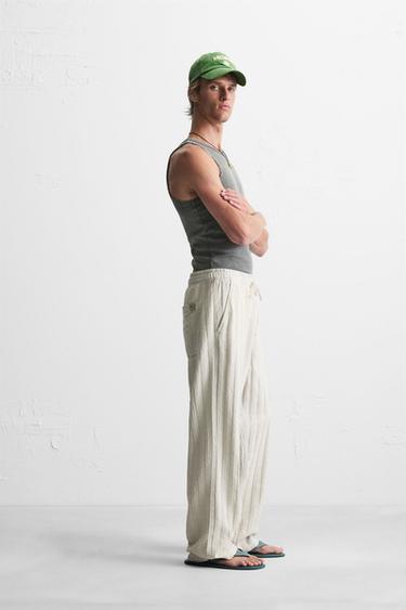 PANTALON COUPE DÉCONTRACTÉE JACQUARD - Iceberg de Zara - Image 3