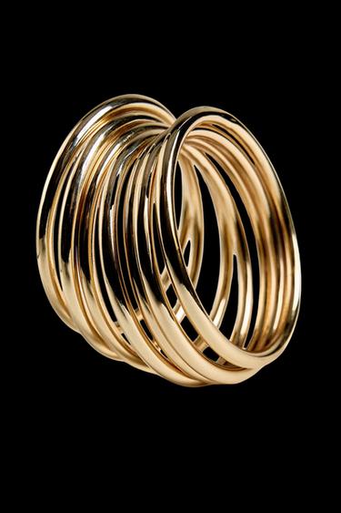 PACK PULSERAS METÁLICAS - Dorado de Zara