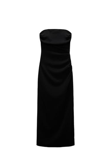 MIDI DRESS WITH A STRAIGHT-CUT NECKLINE