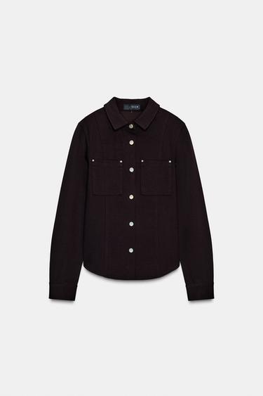 CAMISA ENTALLADA CREPE - Marrón de Zara