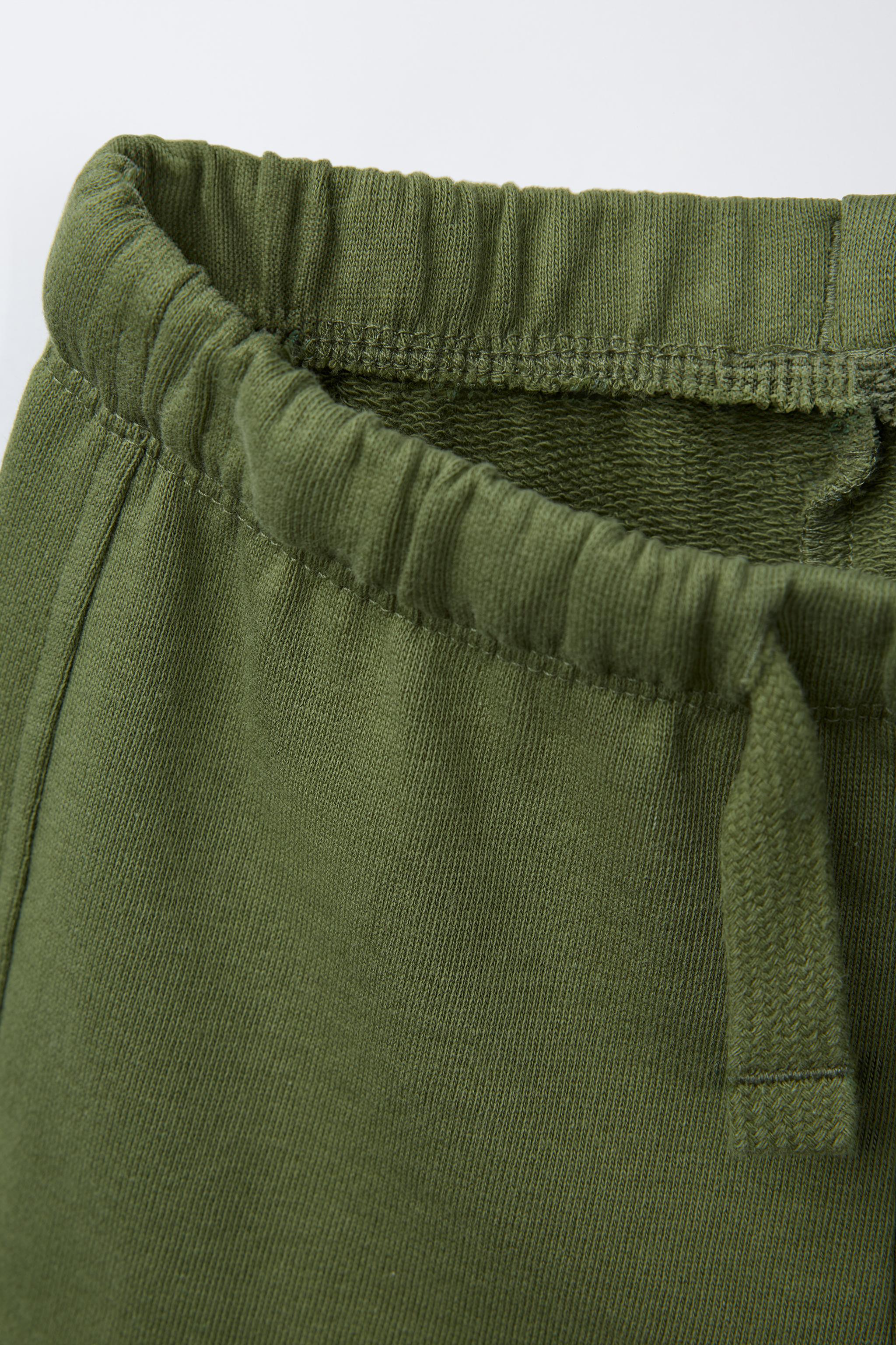 TWO-PACK OF STRIPED AND PLAIN SHORTS - Green | ZARA United