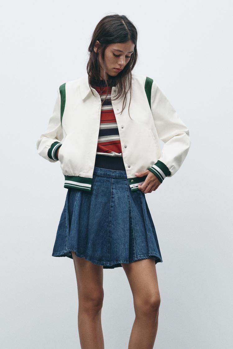 Denim Trf Zara Falda Denim DENIM TRF MINI SKIRT Blue ZARA Singapore