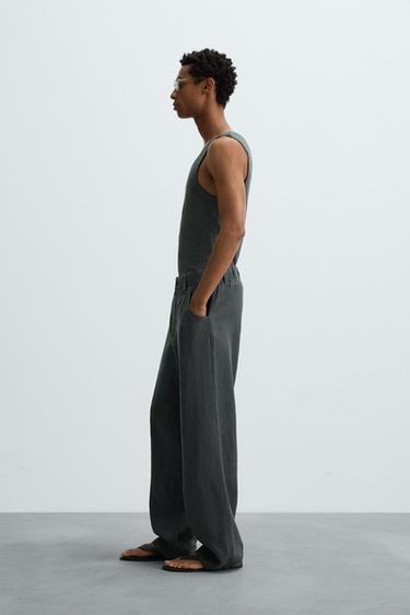 DÉBARDEUR CÔTELÉ COTON - CHANVRE - Gris anthracite de Zara - Image 3