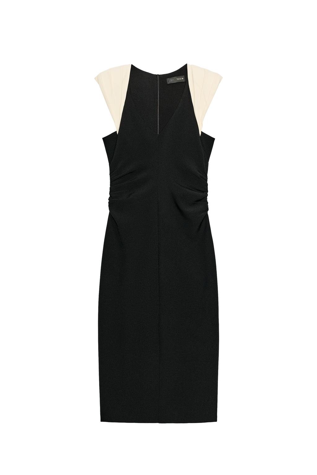 COMBINATION SHOULDER PAD MIDI DRESS - image 3