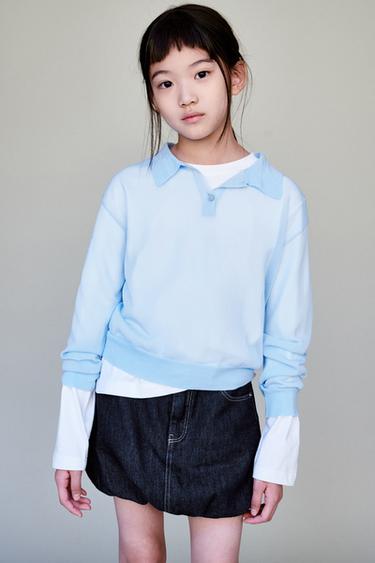 BALLOON DENIM SKIRT - Blue by Zara