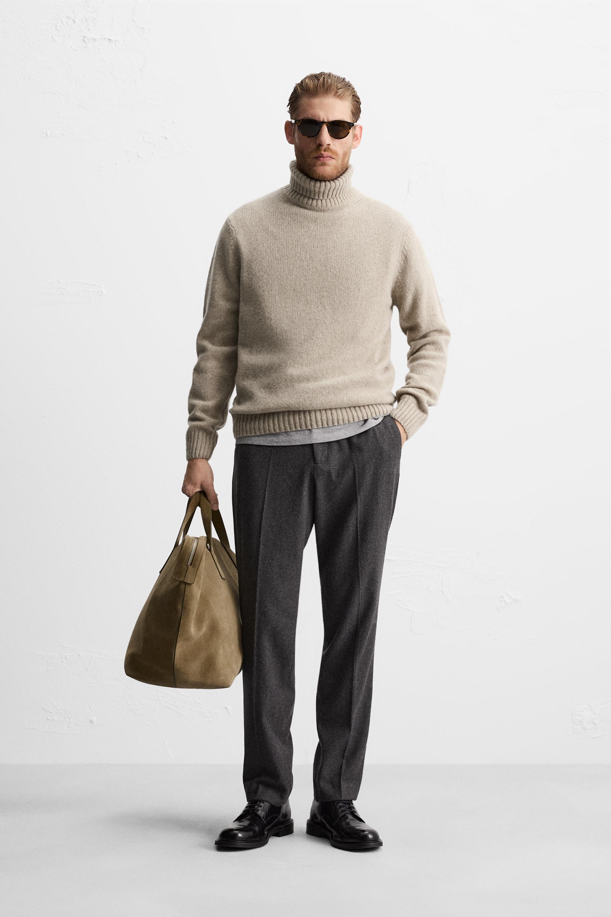 Zara Men discount Top Stitched Colorblock Sweater