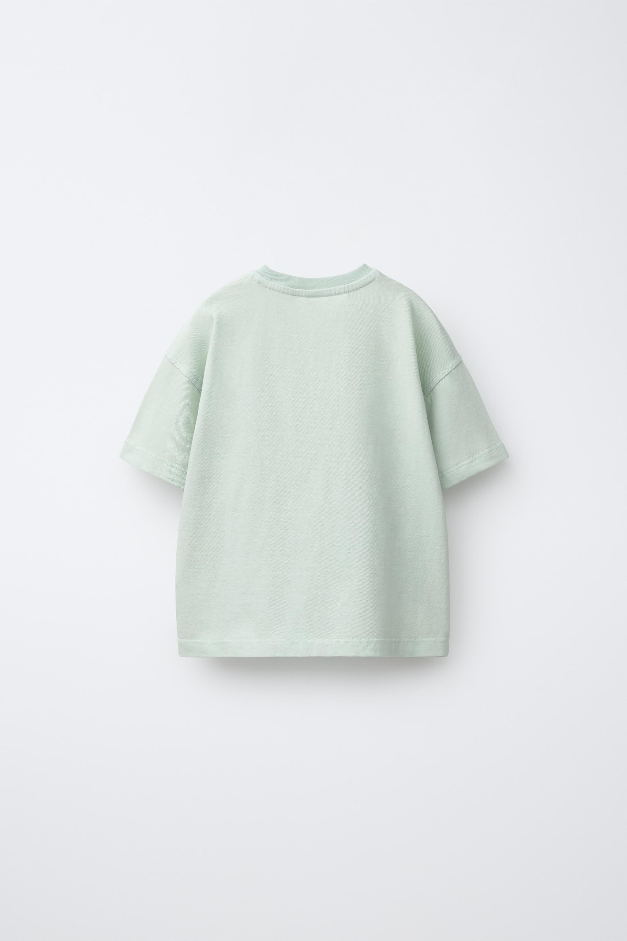 PLAIN T-SHIRT — Washed green