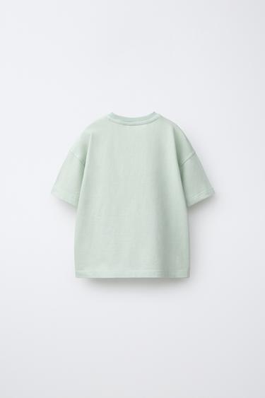 T-SHIRT UNI - vert délavé de Zara - Image 1