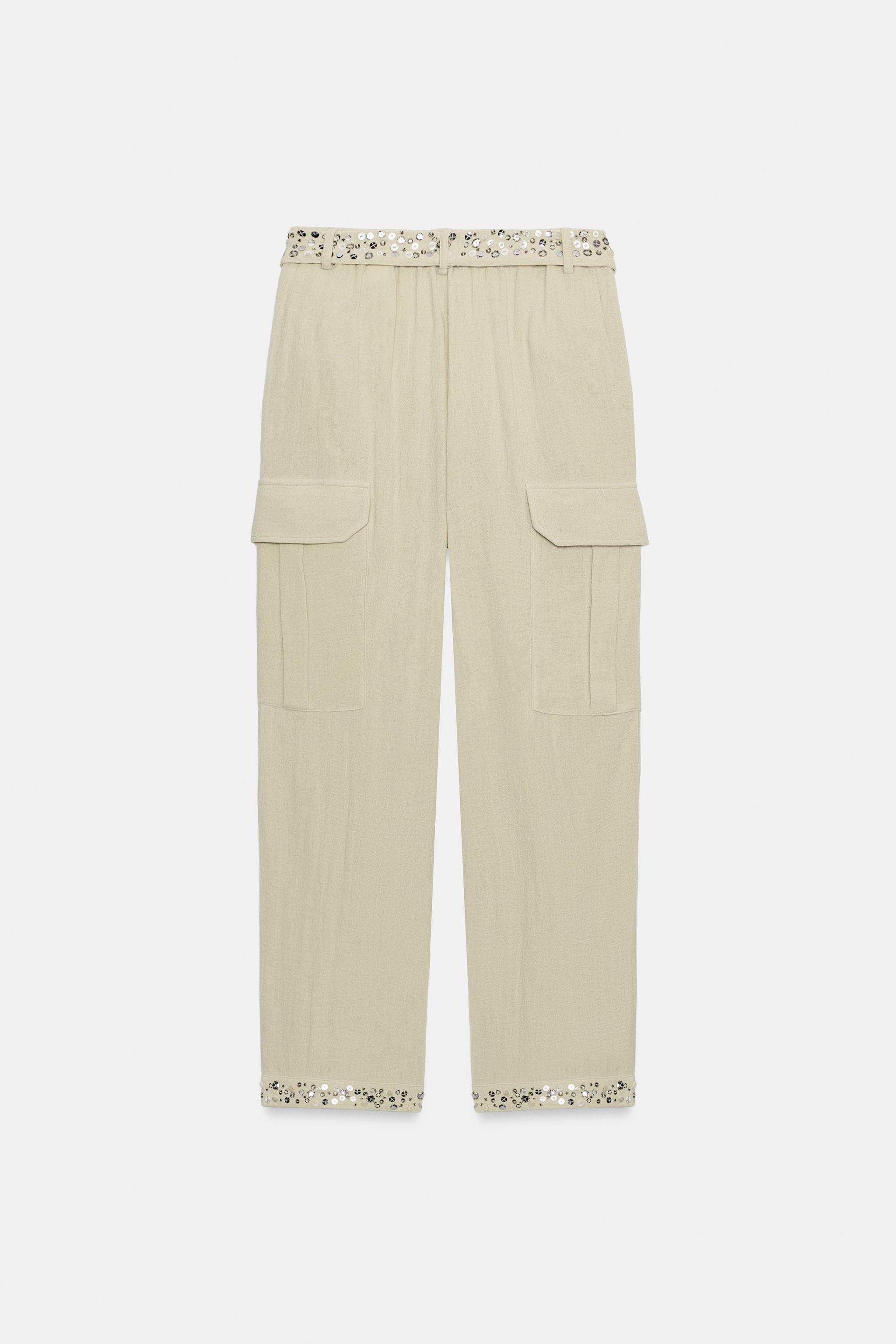 SEQUIN CARGO PANTS ZW COLLECTION