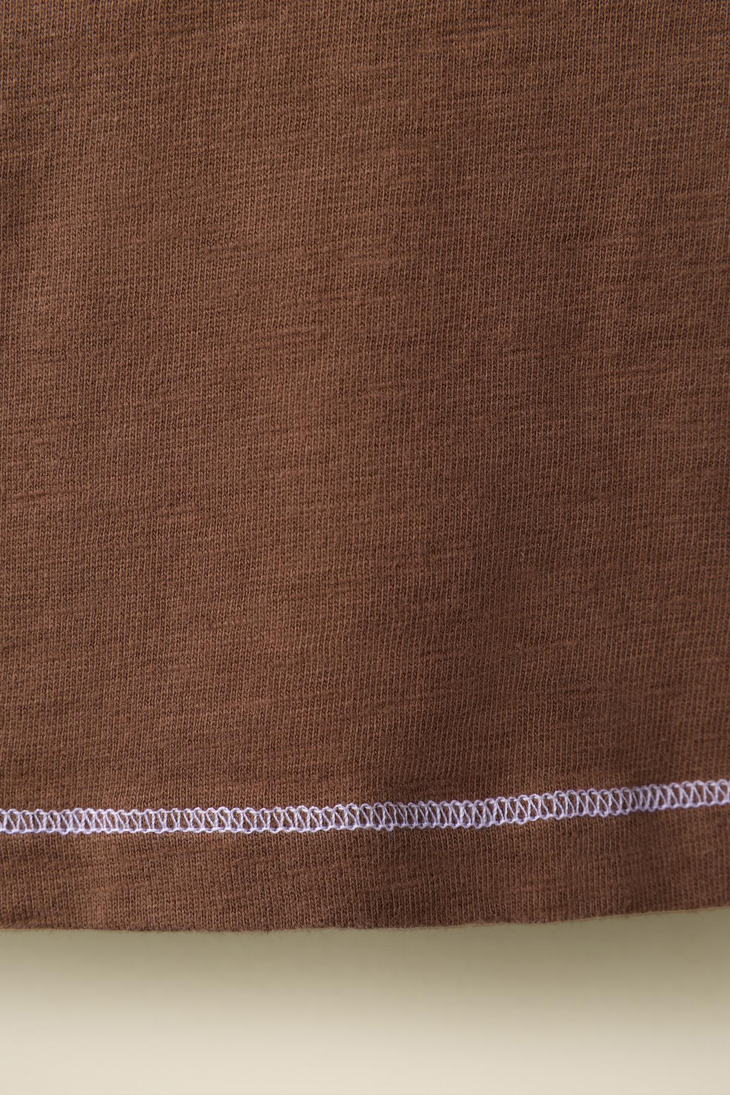 Детская футболка Zara Topstitched T-SHIRT Created BY Caramel London, цвет: Коричневый — фото 7