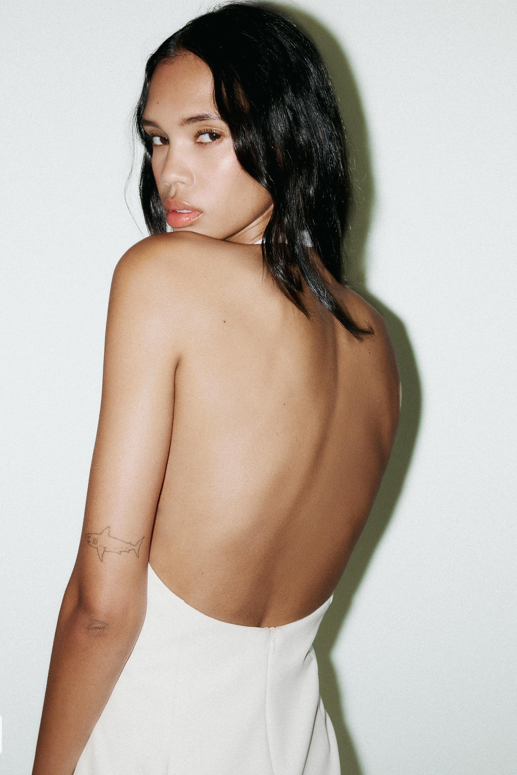 OPEN BACK LONG JUMPSUIT - White | ZARA United States