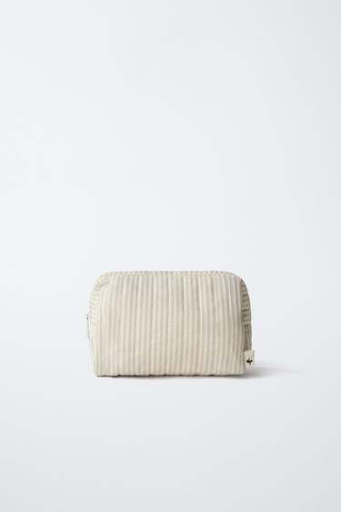 SAC DE MATERNITÉ À RAYURES - Marron camel de Zara - Image 5