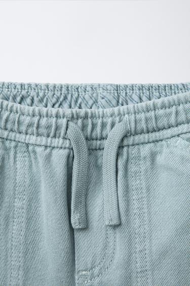 COMFY COTTON LINEN TWILL BERMUDA SHORTS - Blue by Zara - Image 2