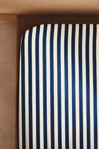 X THE ANIMALS OBSERVATORY KIDS’ STRIPED FITTED SHEET - Navy blue by Zara - Image 4