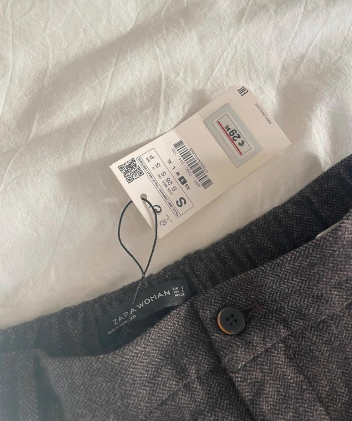 PANTALÓN GRIS  MARRÓN CON BAJO DOBLADO Y DE TIRO ALTO - Image 6