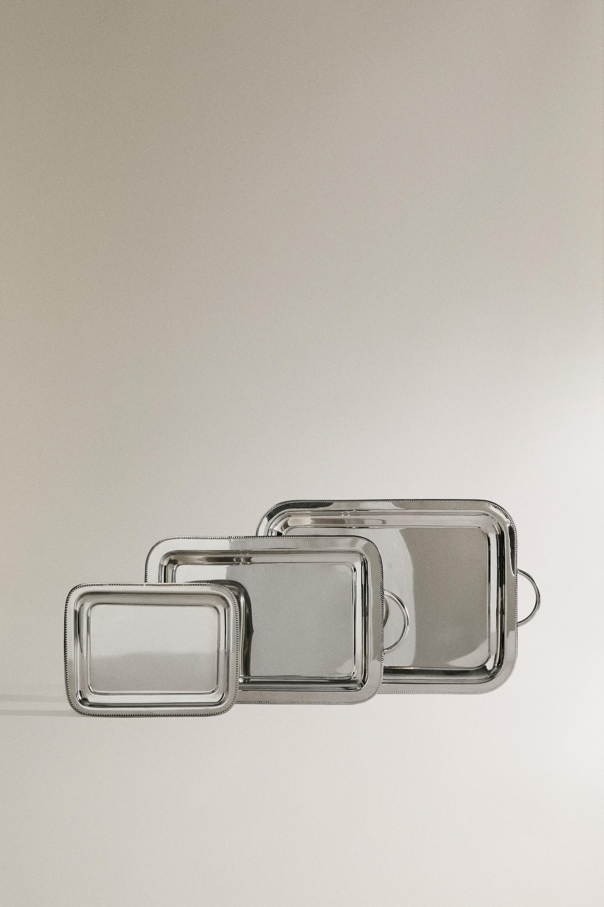 RECTANGULAR STEEL TRAY - Steel | ZARA United States