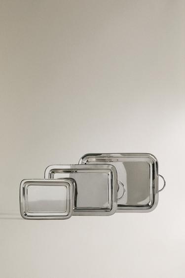 PLATEAU ACIER RECTANGULAIRE - Acier de Zara