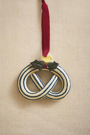 글리터 프레첼 크리스마스 트리 장식 - Zara 블루