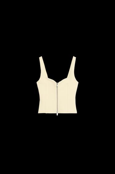 ZIP-UP INTERLOCK TOP - Butter by Zara - Image 0