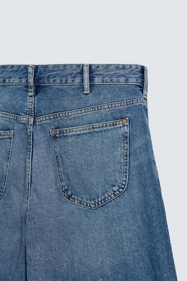 RELAXED FIT RIPPED JEANS - Mid-blue by Zara - Image 8