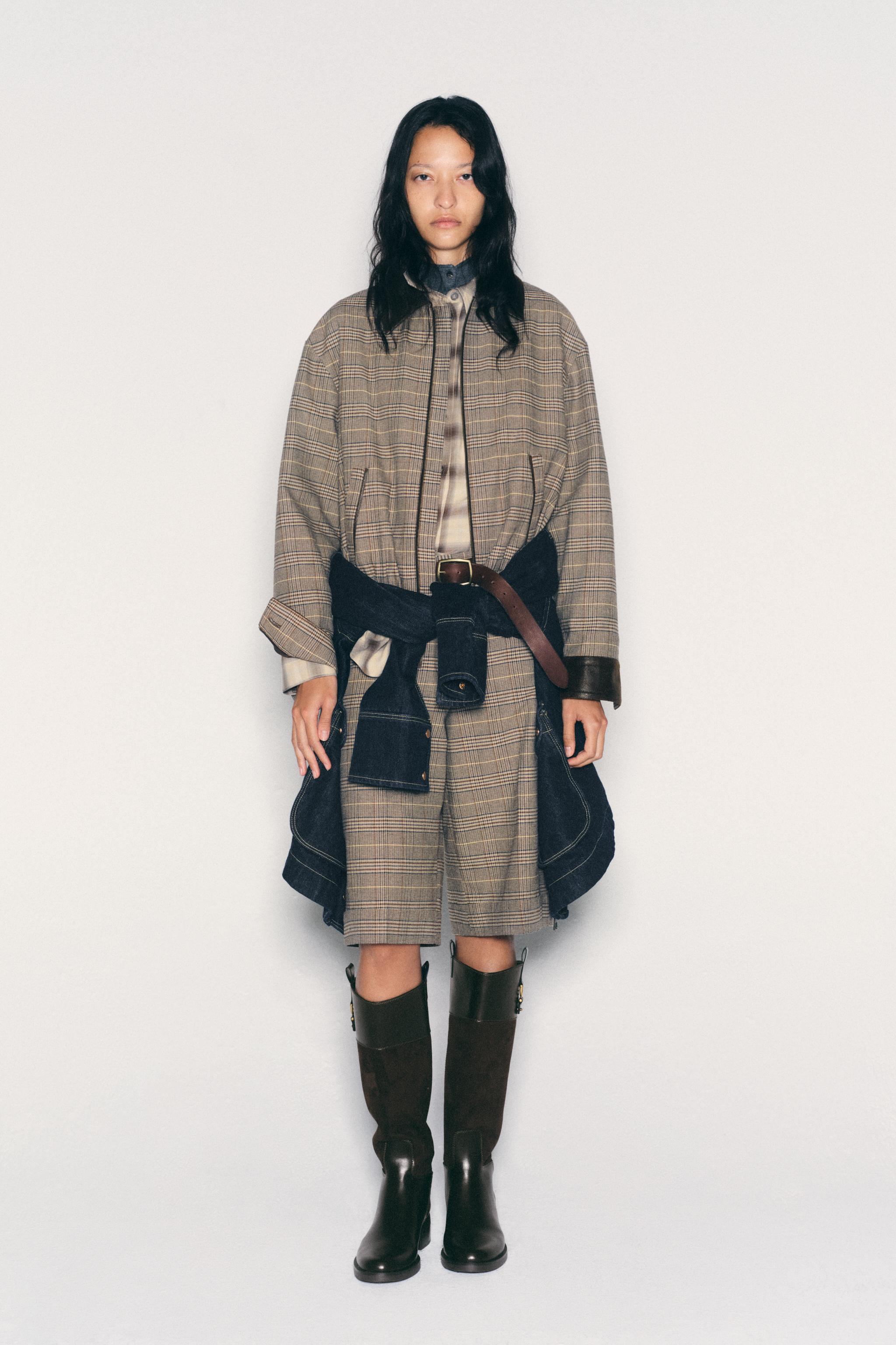 COMBINED CHECKERED BOMBER JACKET