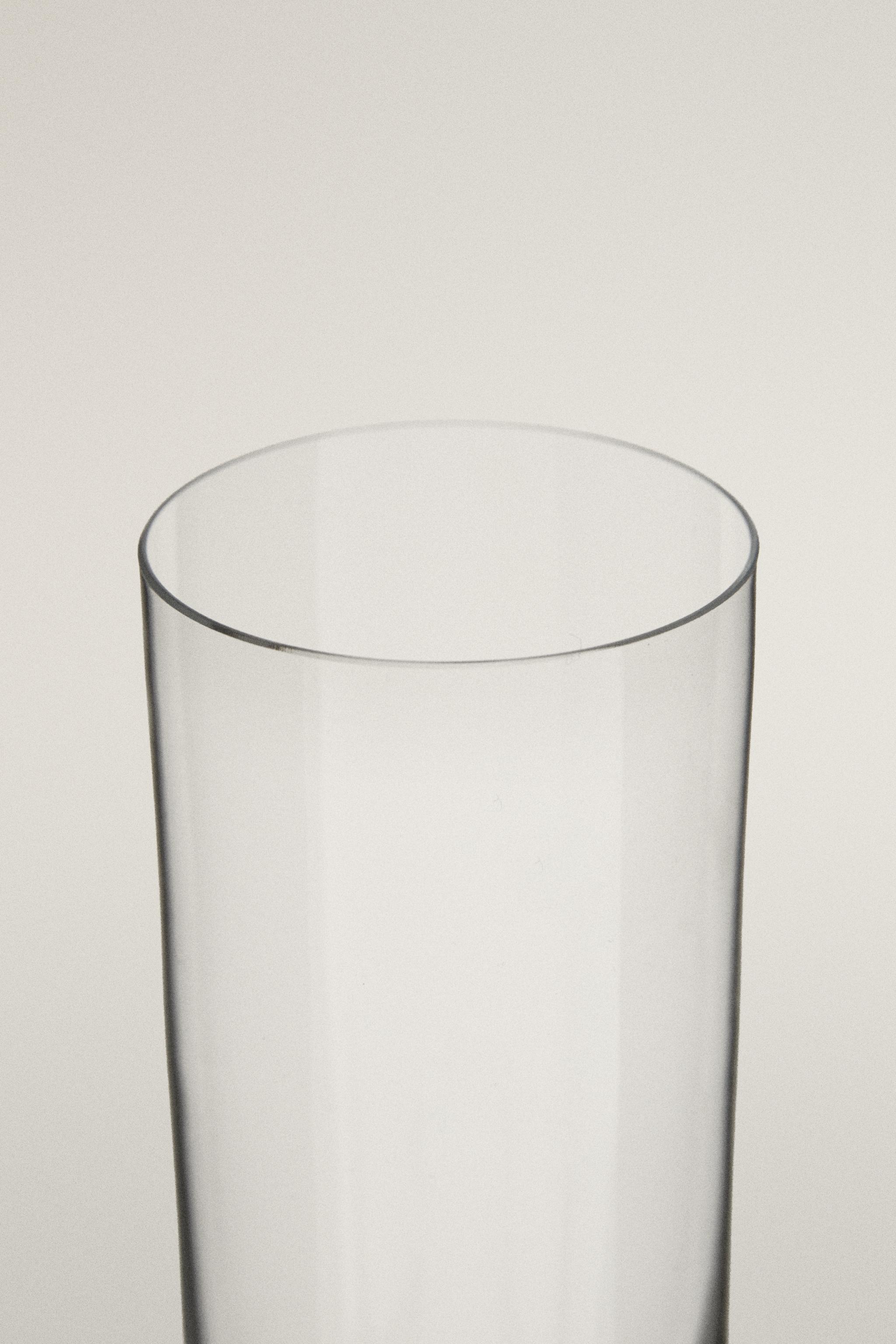 STRAIGHT CRYSTALLINE FLUTE GLASS — Transparent