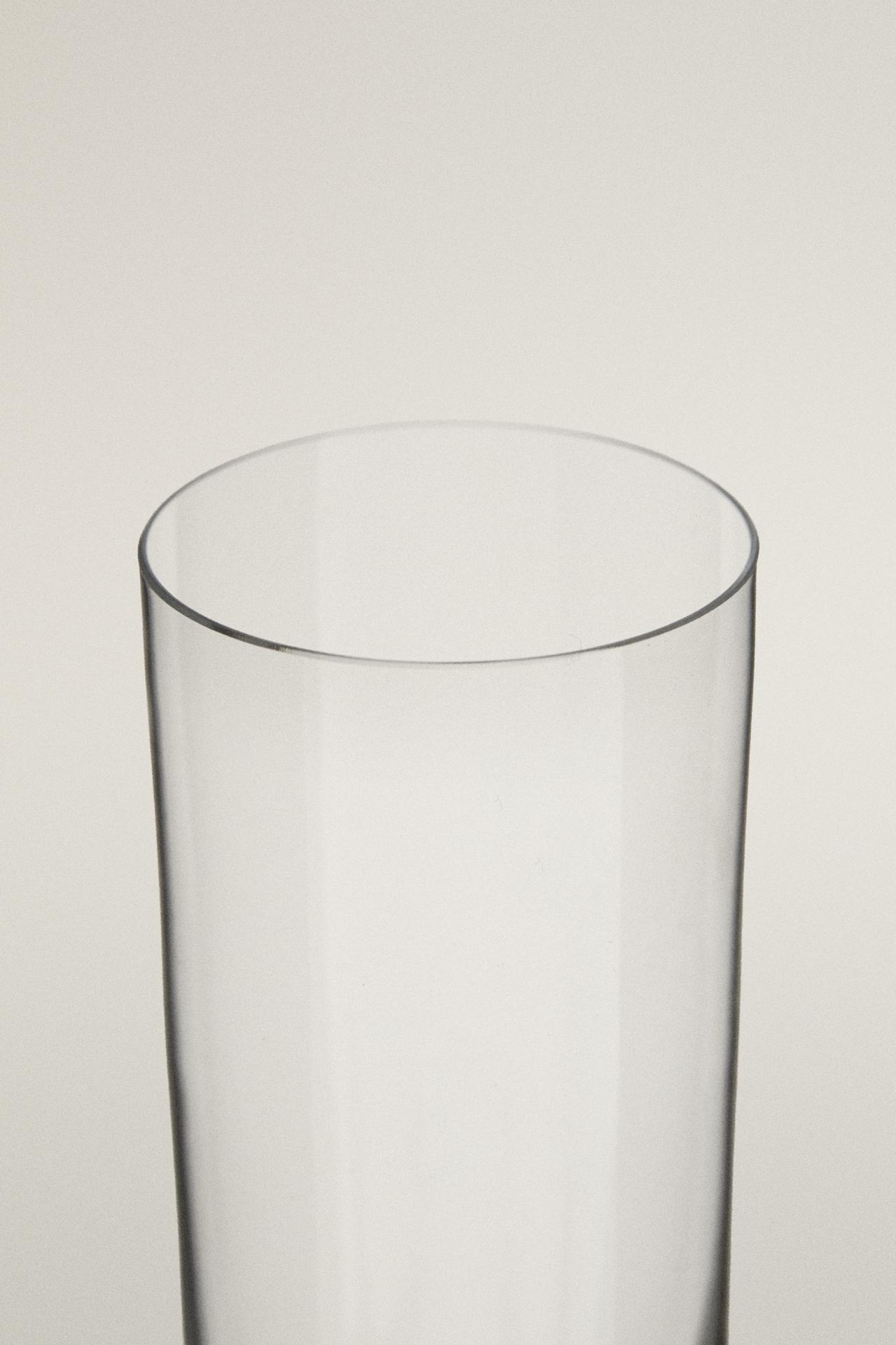 STRAIGHT CRYSTALLINE FLUTE GLASS — Transparent