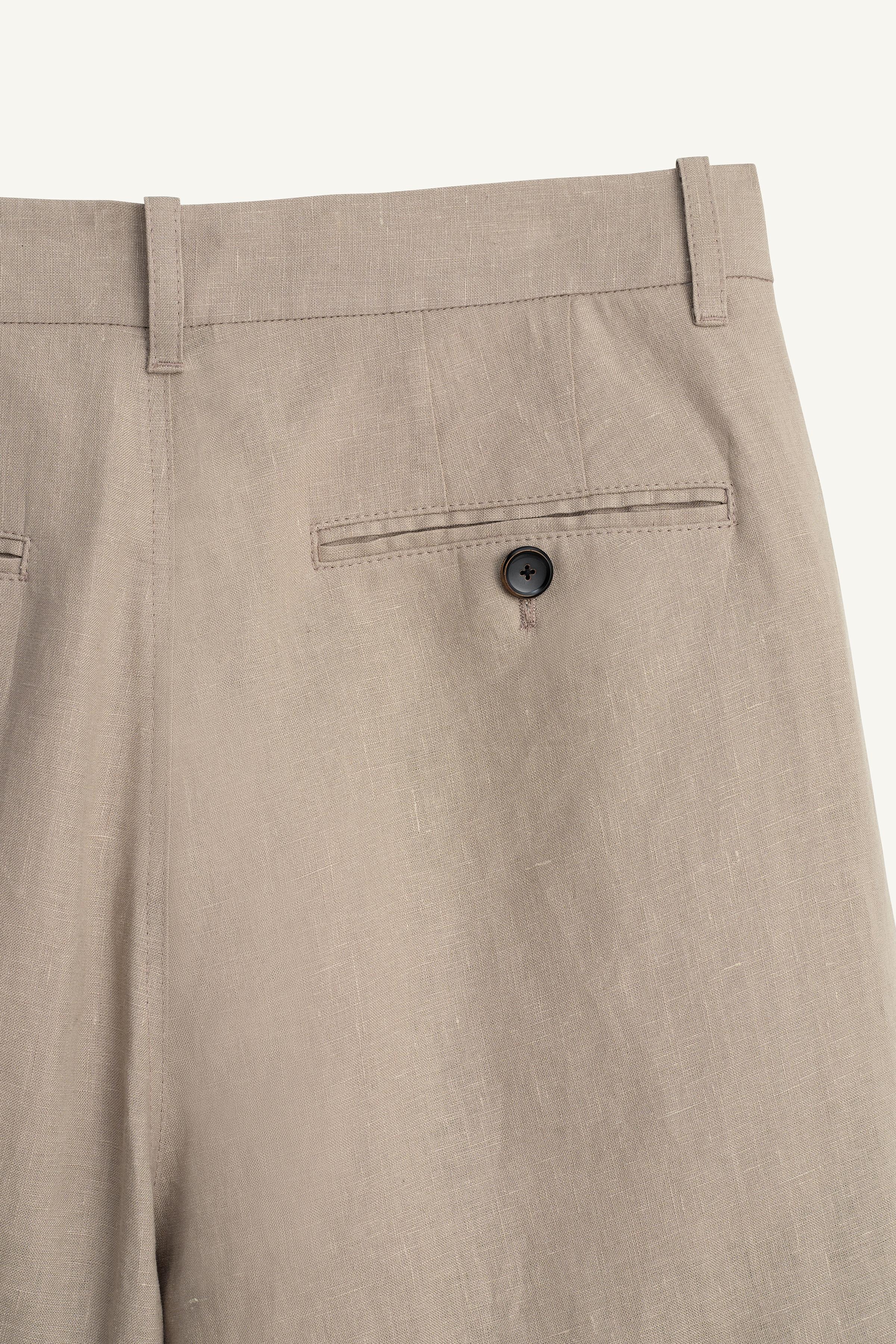 100% LINEN WIDE FIT WRAP SHORTS