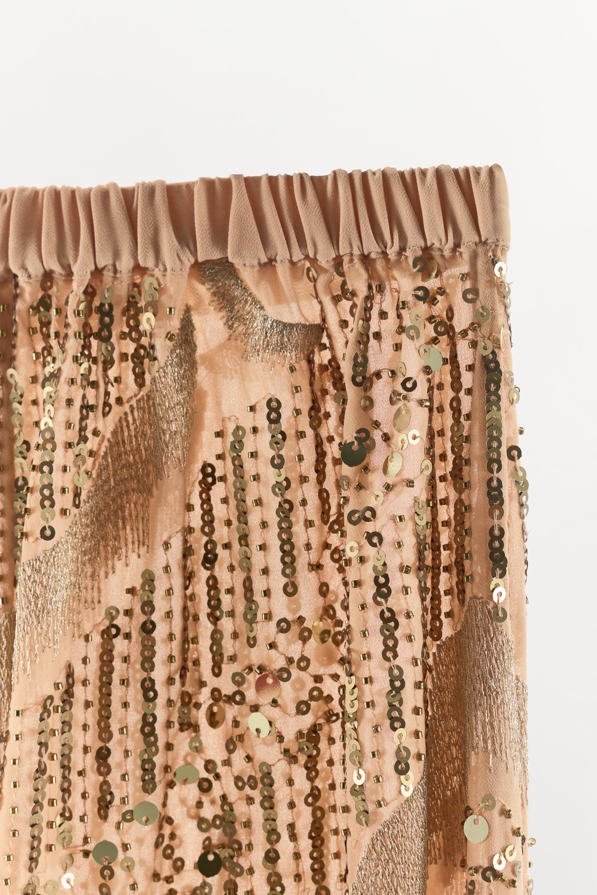 BEADED AND SEQUIN BALLOON PANTS
