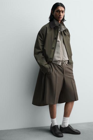 RELAXED FIT JORTS - Dark green by Zara - Image 5