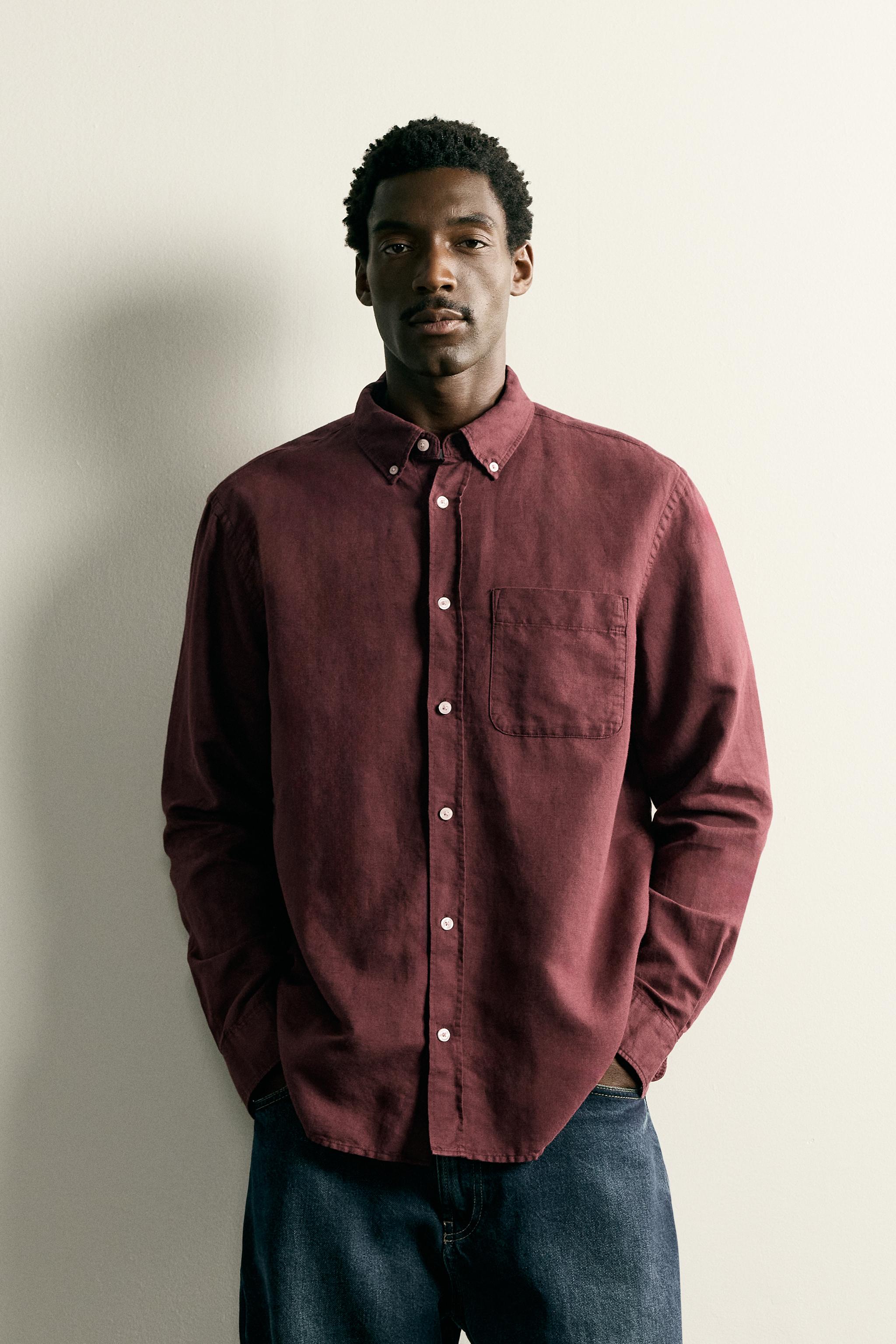 LINEN COTTON BLEND SHIRT