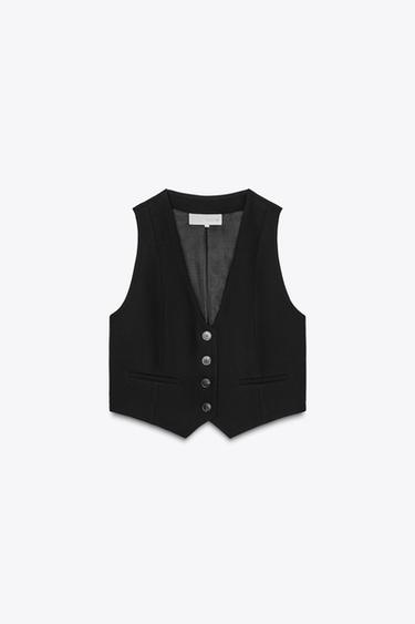 TAILORED WAISTCOAT - Black by Zara - Image 0