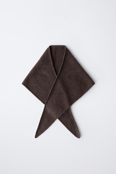 CASHMERE TRIANGULAR SCARF - Brown by Zara - Image 3