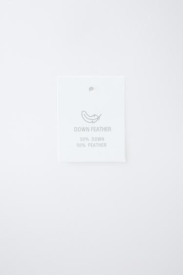 WATER-REPELLENT FEATHER DOWN PUFFER JACKET WITH DETACHABLE FAUX FUR HOOD - Black by Zara - Image 13