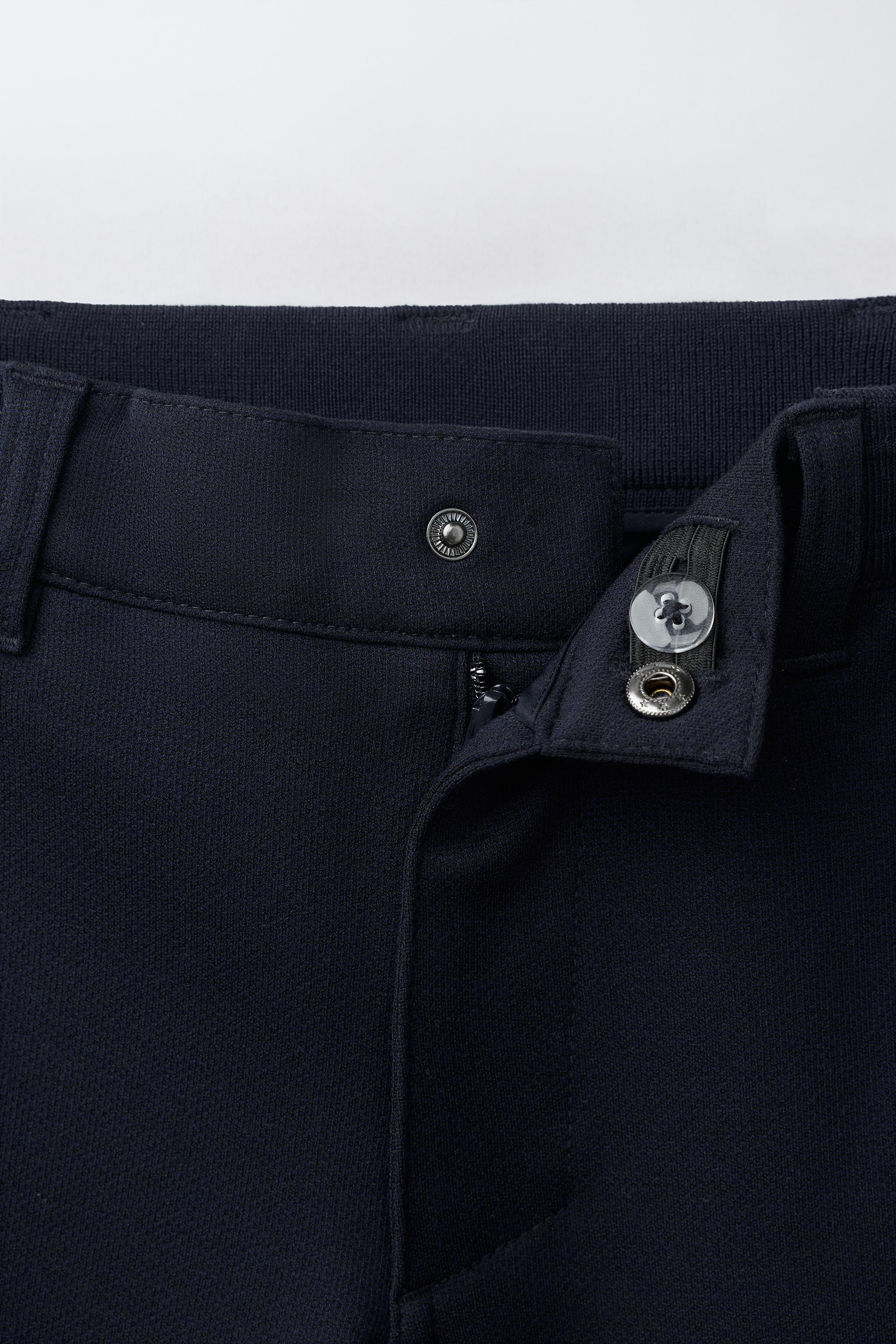 PANTALON DROIT TAILLE BORD-CÔTE