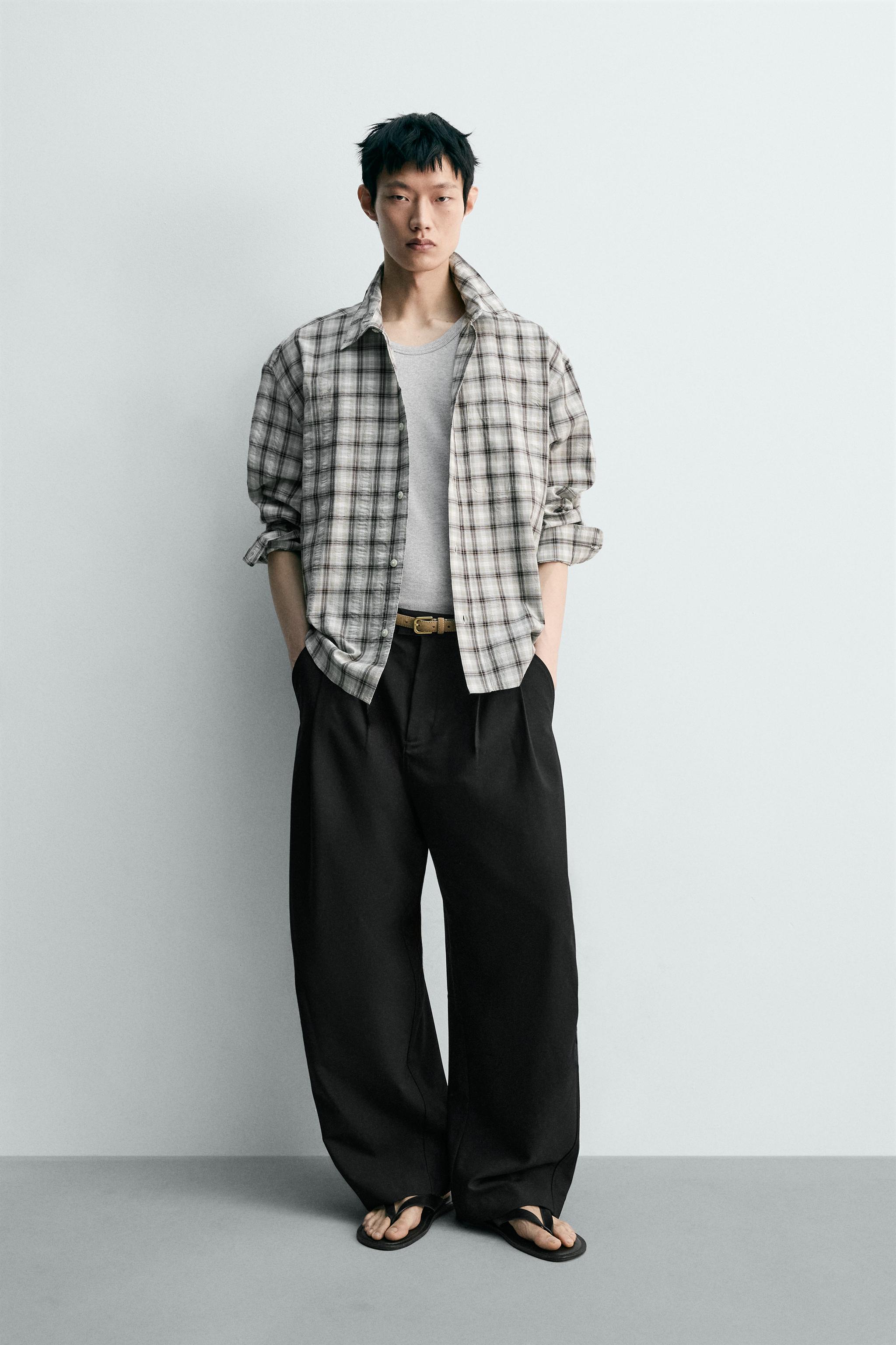 新品☆ZARA ザラ チェック柄シャツ ZARA(ザラ)の「テクスチャー入りチェック柄シャツジャケット」 - PARTE