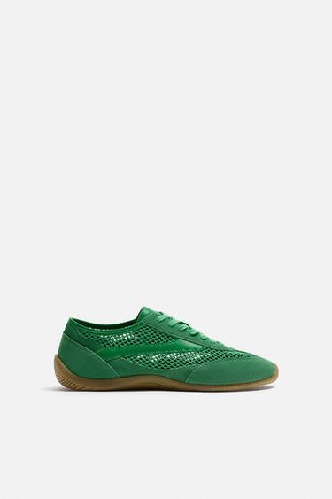 SNEAKERS IN RETROSTIJL LIMITED EDITION - Groen van Zara