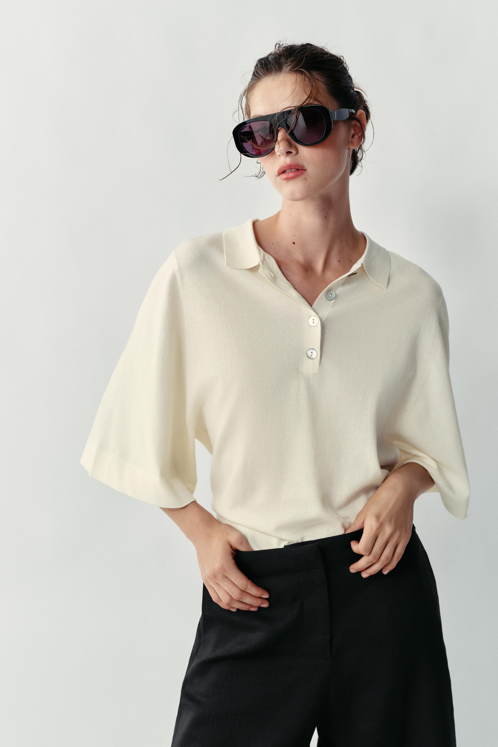 Женские шорты Zara LONG LINEN LACE SHORTS — фото 3