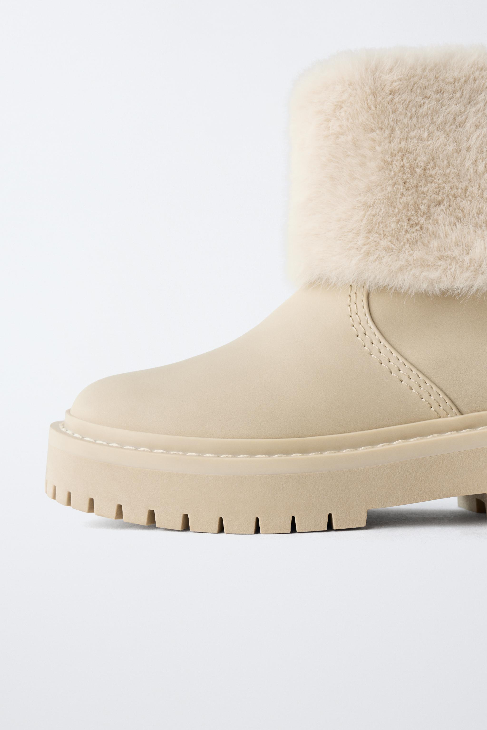 FAUX FUR ANKLE BOOTS