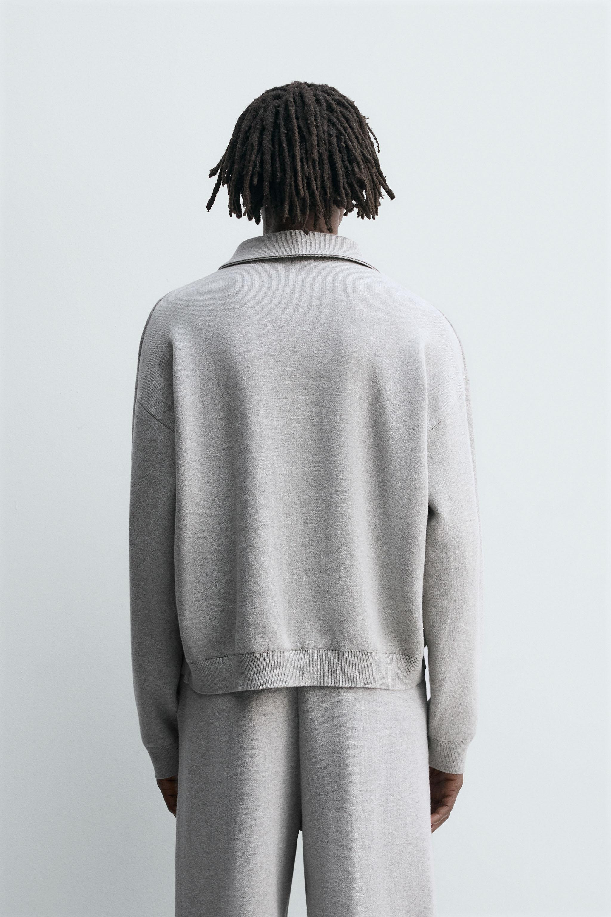 クルセーダーズ　ポロシャツ ジッパーニットポロシャツ - グレーマール | ZARA Japan / 日本