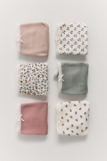 2-6 TAHUN/ PAKET ENAM CELANA DALAM MOTIF BUNGA - Pink dari Zara