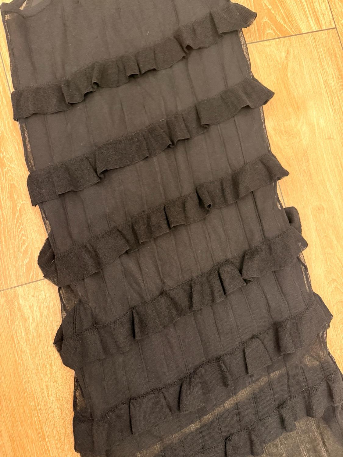 LONG KNIT DRESS WITH RUFFLES - Image 4
