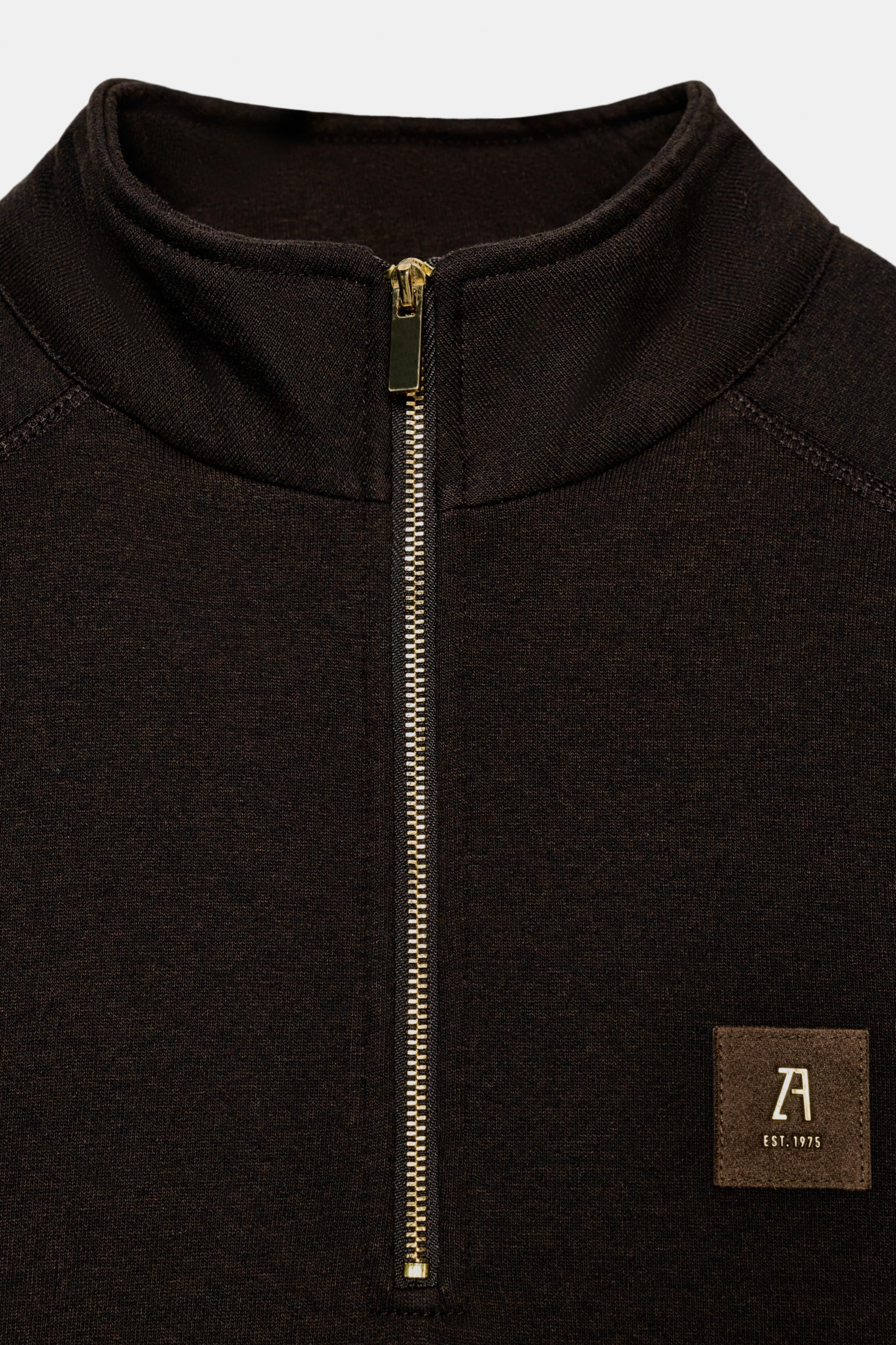 ZIP PATCH SWEATSHIRT